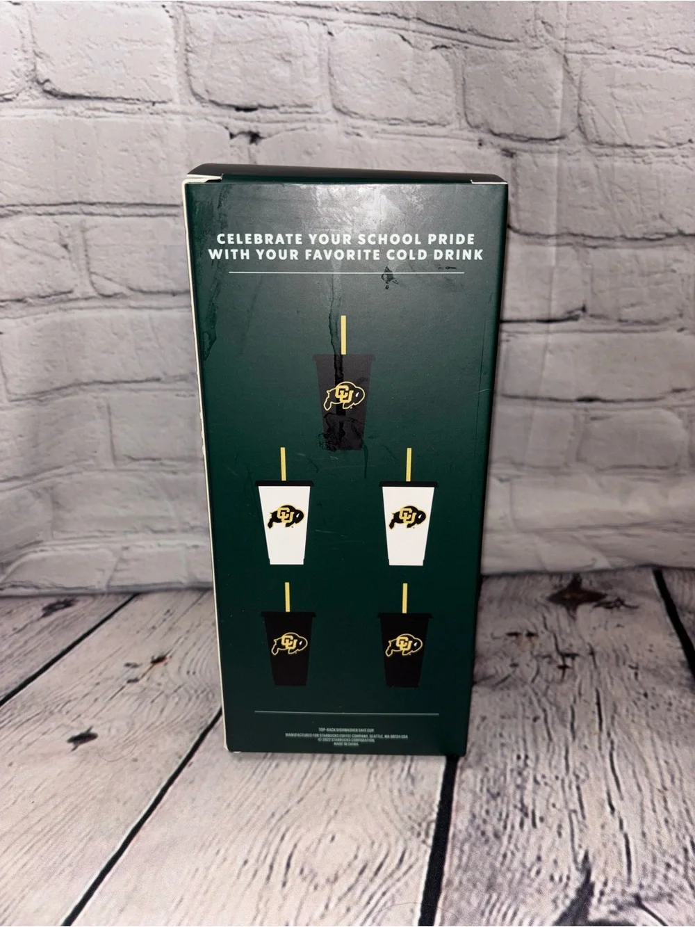 Starbucks University of Colorado Set Of 5 Reusable Cold Cups Campus Collection
